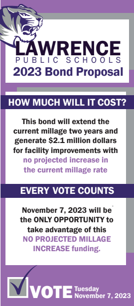 Front page of informational brochure for bond proposal