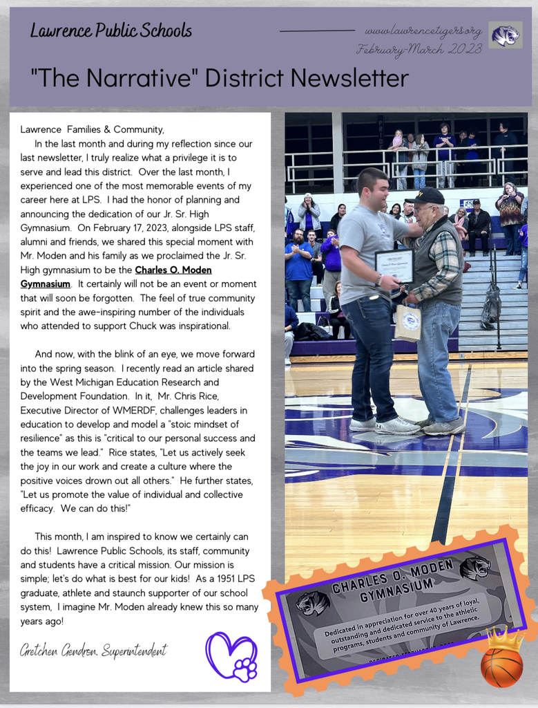 Front Cover of Newsletter