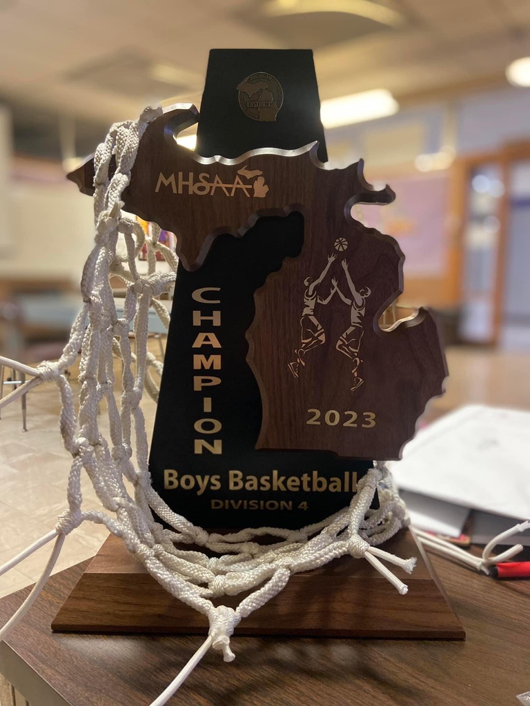 MHSAA Brown State of Michigan Trophy